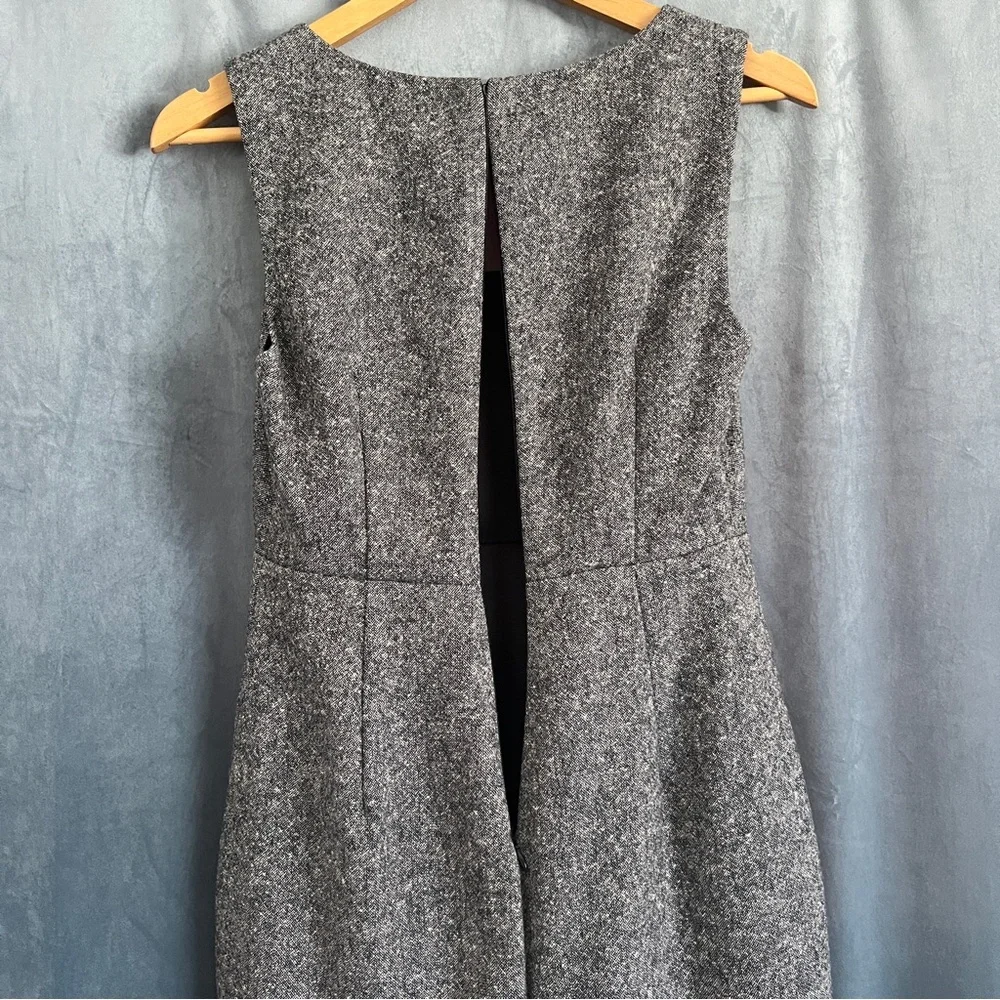 Express Design Studio Gray Tweed Sleeveless Scoop Neck Sheath Wool Dress EUC 4 - Picture 6 of 16